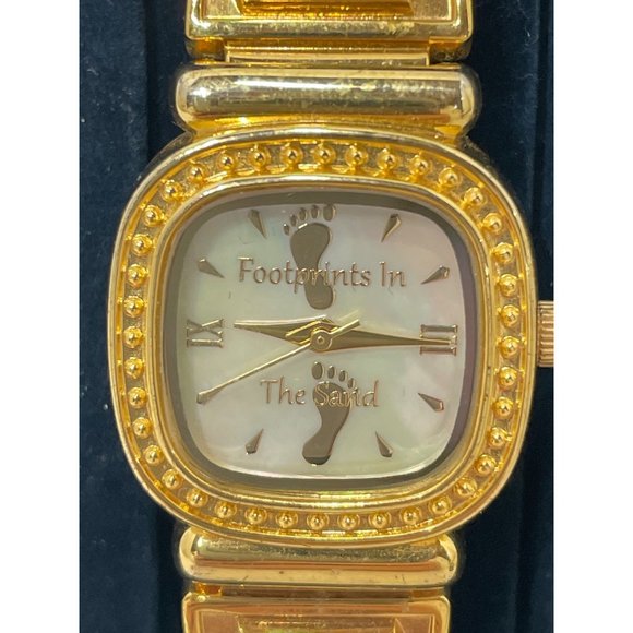 Danbury Mint Jewelry - Foot Prints in The Sand Wrist Watch Danbury Mint Christian